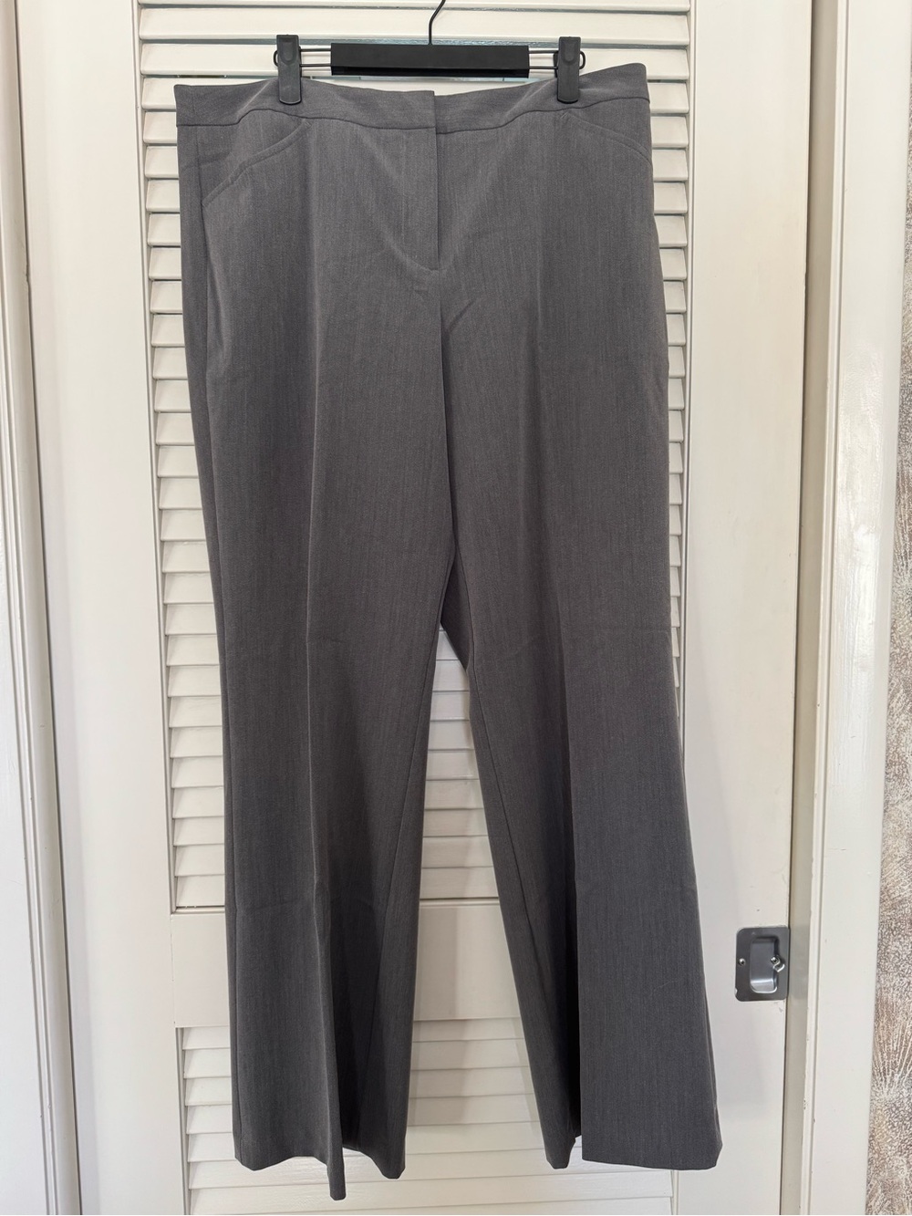 Nicole Miller Charcoal Gray Boot-Cut Dress Pants